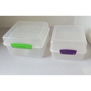 Sistema Lunch Pack Cube Box Container 2L divided Lot Of 2 Food Storage